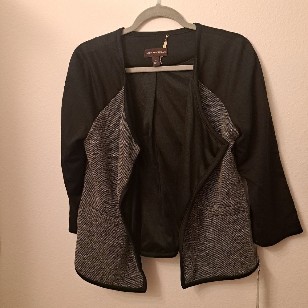 NWT Dana Buchman Black and Gray Jacket Size 8